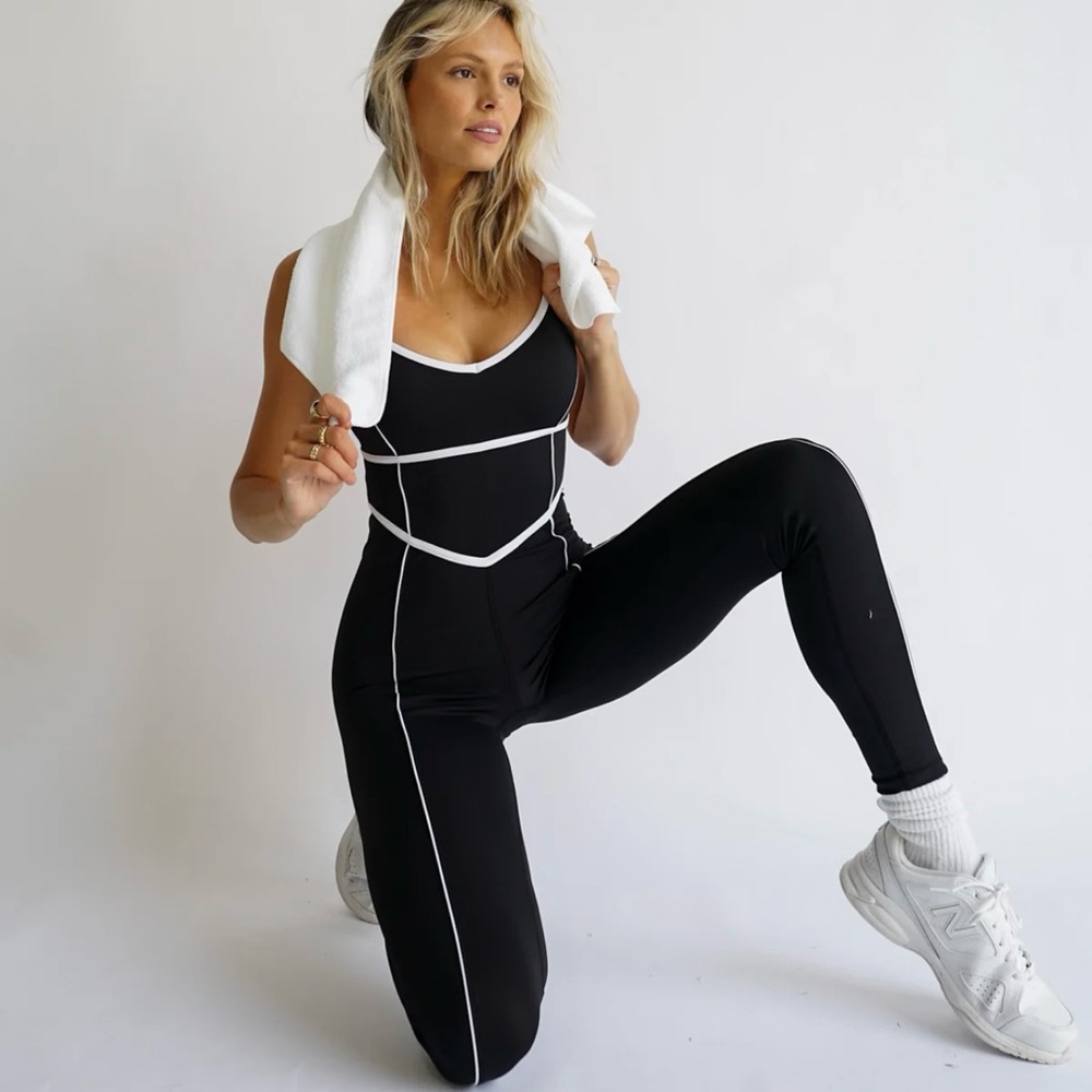 Yllw The Label black work out bodysuit / jumpsuit / onesie